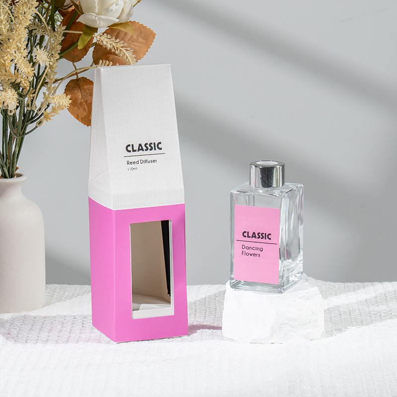 Classic high square glass bottle reed diffuser