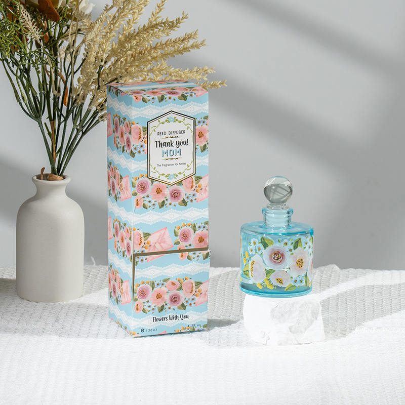 Mother'day elegant round glass bottle reed diffuser Mother'day elegant round glass bottle reed diffuser
