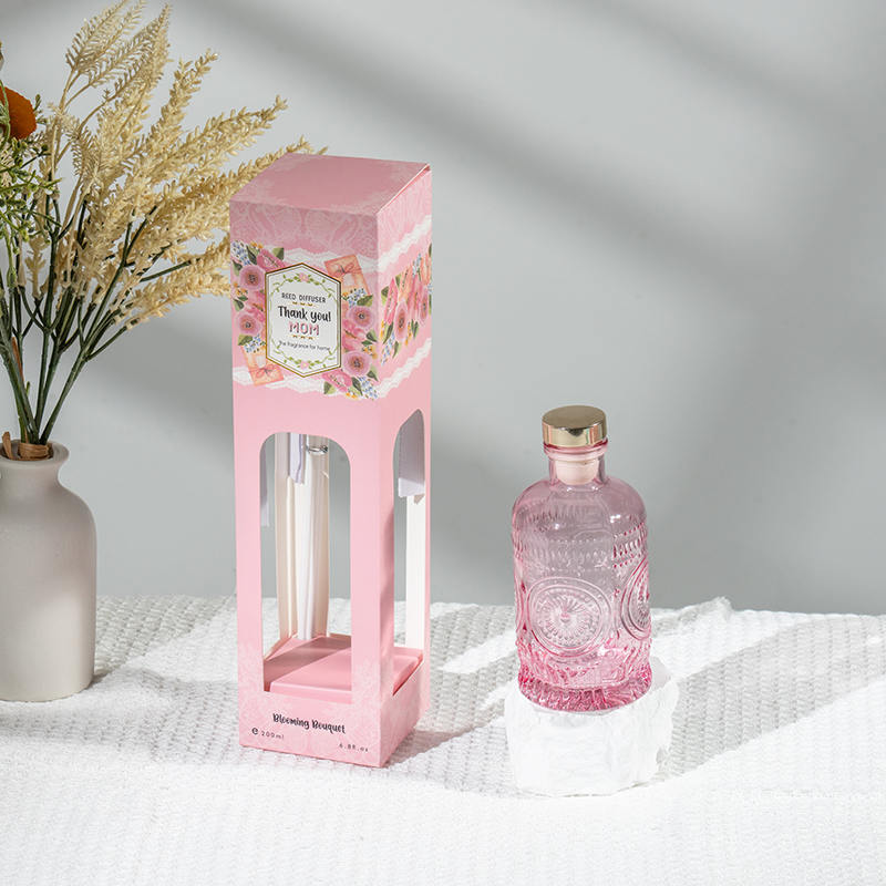 Mother'day stylish glass bottle reed diffuser -home fragrance manufacturer Mother'day stylish glass bottle reed diffuser -home fragrance manufacturer