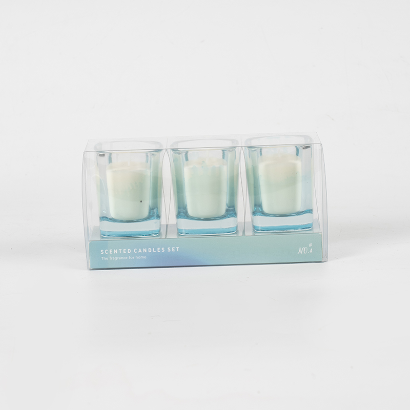 3pcs square candles set with gradient color 3pcs square candles set with gradient color