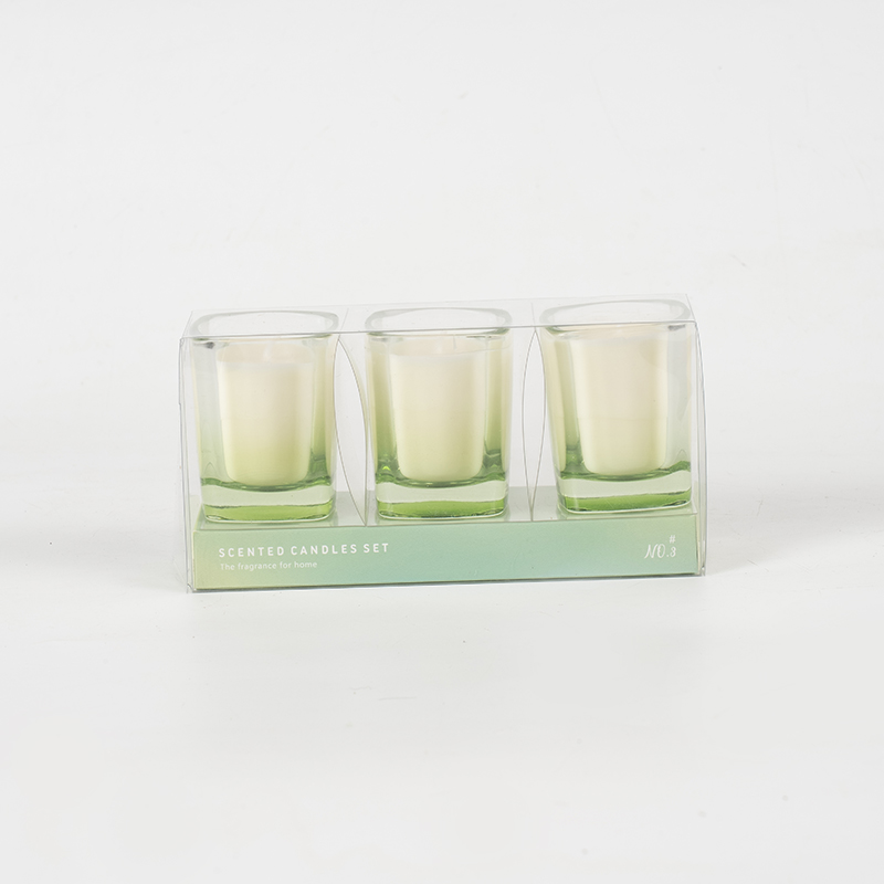 3pcs square candles set with gradient color 3pcs square candles set with gradient color