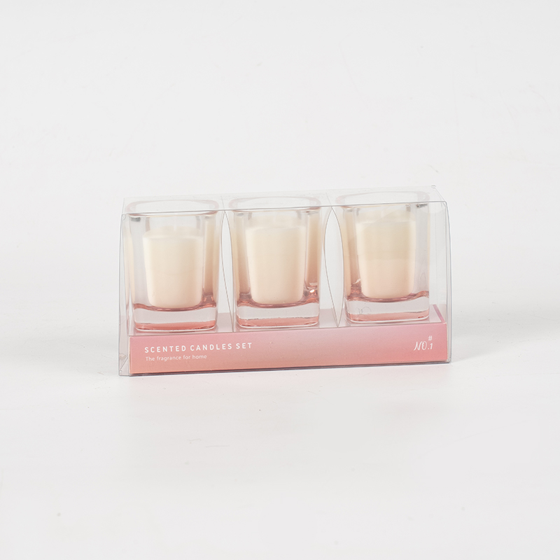 3pcs square candles set with gradient color 3pcs square candles set with gradient color