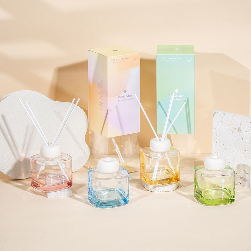 Square clear glass perfume bottle reed diffuser-aroma diffuser factory Square clear glass perfume bottle reed diffuser-aroma diffuser factory