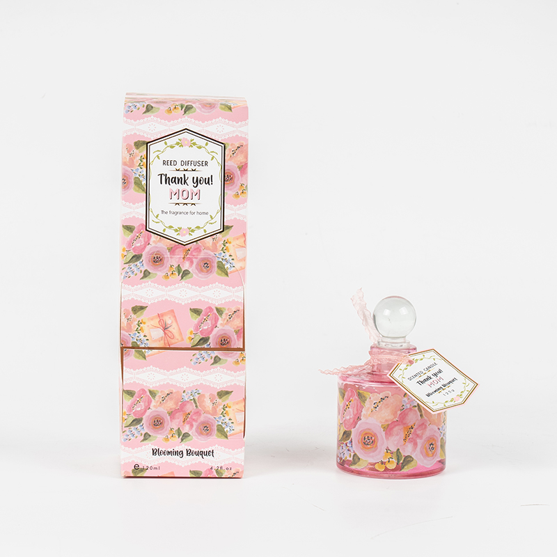 Mother'day elegant round glass bottle reed diffuser Mother'day elegant round glass bottle reed diffuser