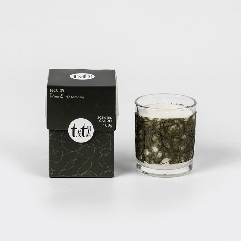 Classic round cup scented candle with paper deco-Eco soy wax candle manufacturer