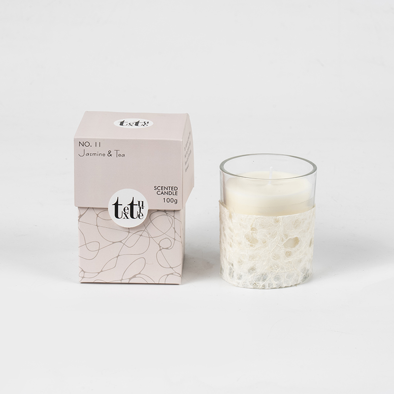 Classic round cup scented candle with paper deco-Eco soy wax candle manufacturer