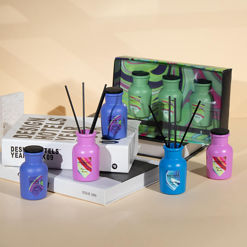 Small round bottle scented reed diffuser 3PCS set-home aroma set manufacturer Small round bottle scented reed diffuser 3PCS set-home aroma set manufacturer