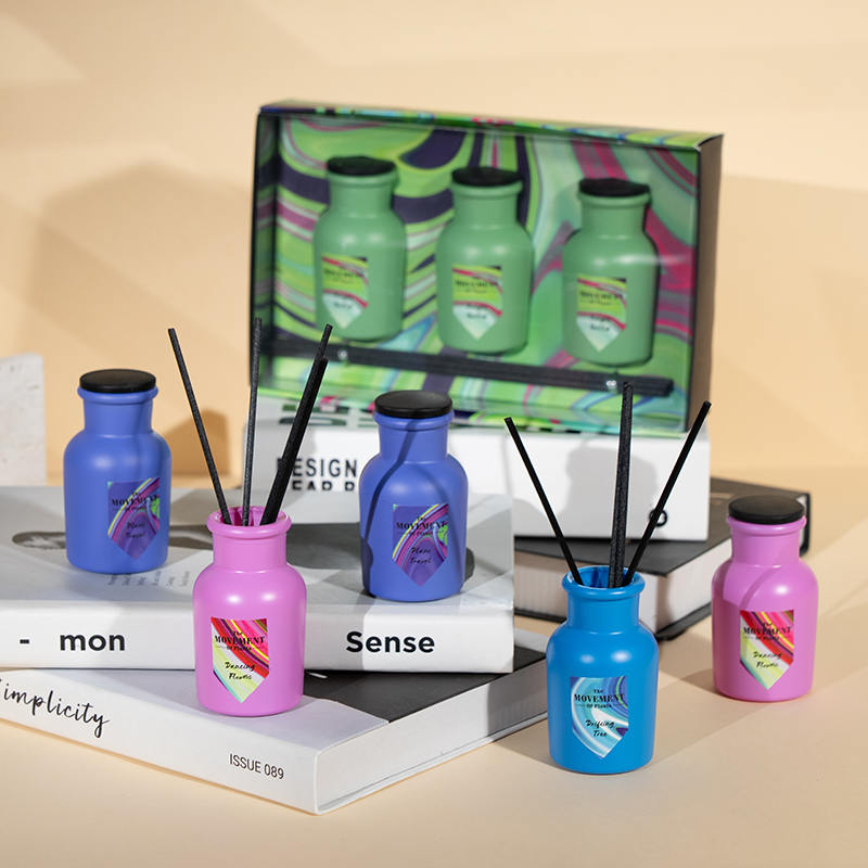 Small round bottle scented reed diffuser 3PCS set-home aroma set manufacturer Small round bottle scented reed diffuser 3PCS set-home aroma set manufacturer