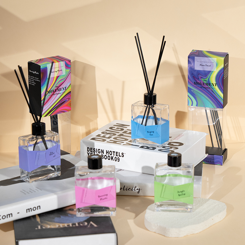 Square transparent transparent volatile bottle reed diffuser Square transparent transparent volatile bottle reed diffuser