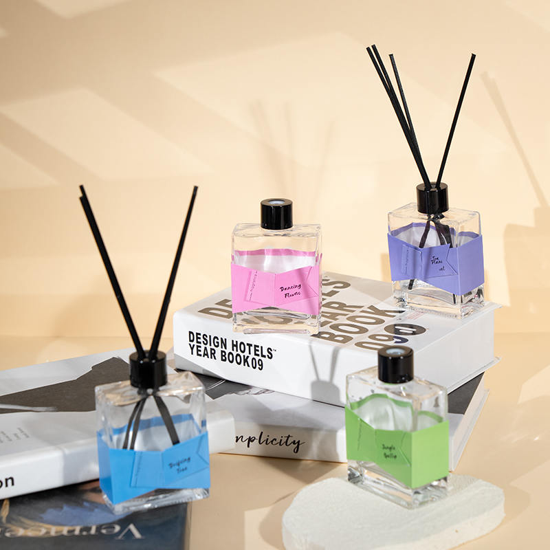 Square transparent transparent volatile bottle reed diffuser Square transparent transparent volatile bottle reed diffuser
