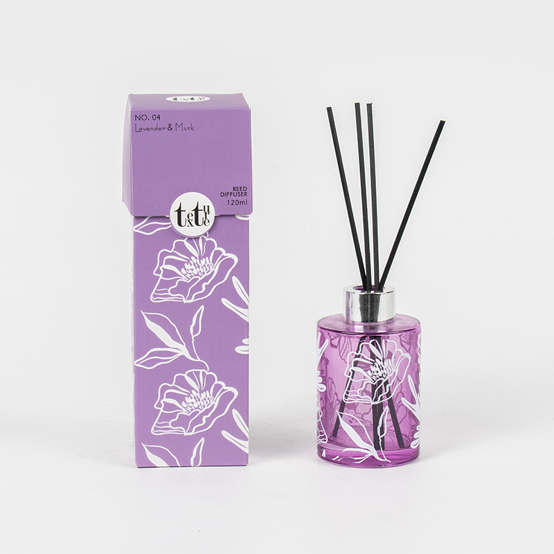 Classic high round bottle reed diffuser with printing