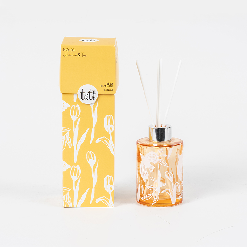 Classic high round bottle reed diffuser with printing